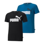 Kit 2 Camisetas Puma Essentials Logo Infantil