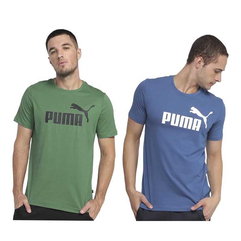 Kit 2 Camisetas Puma Essentials Logo Masculina