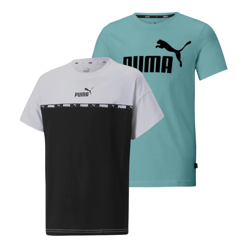 Kit 2 Camisetas Puma Essentials Power Infantil