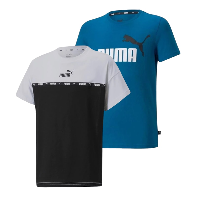 Kit 2 Camisetas Puma Essentials Power Infantil