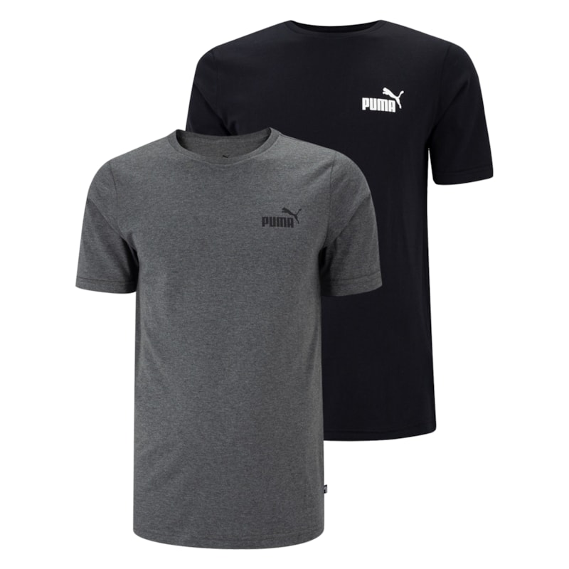 Kit 2 Camisetas Puma Essentials Small Logo Masculina