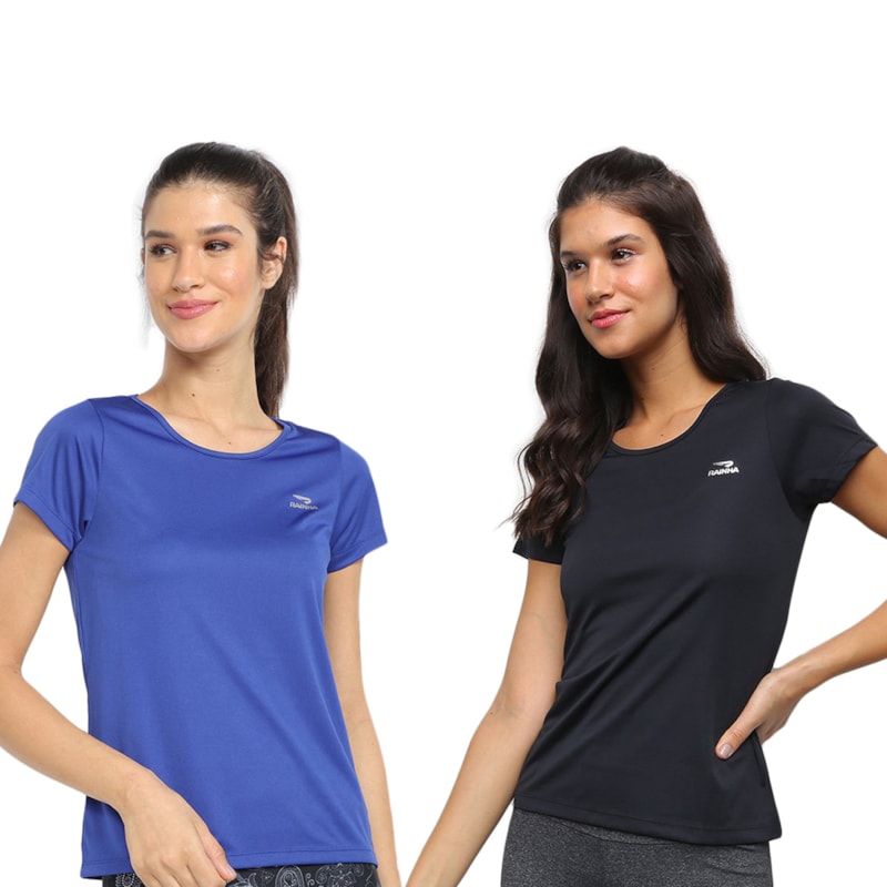 Kit 2 Camisetas Rainha Básica Classic Feminina Kit 2 Camisetas Rainha Básica Classic Feminina