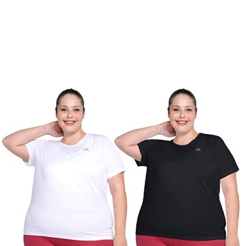Kit 2 Camisetas Rainha Básica Classic Plus Size Feminina