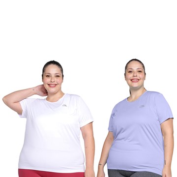 Kit 2 Camisetas Rainha Básica Classic Plus Size Feminina
