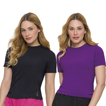 Kit 2 Camisetas Térmicas Selene Proteção UV Feminina