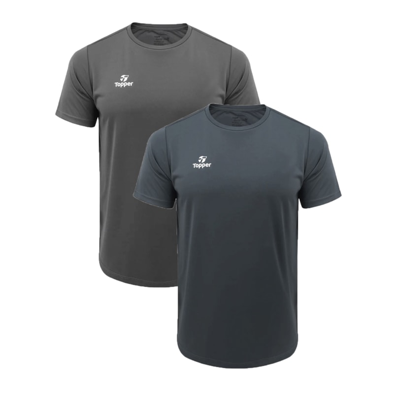 Kit 2 Camisetas Topper Faster Masculina