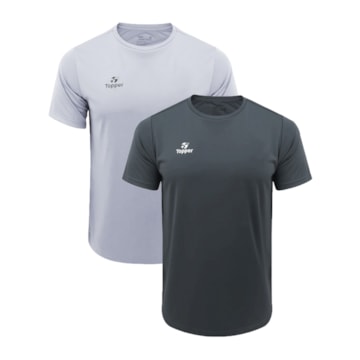 Kit 2 Camisetas Topper Faster Masculina