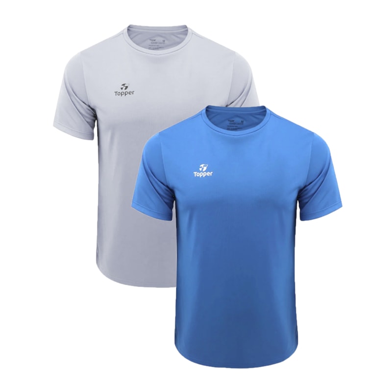 Kit 2 Camisetas Topper Faster Masculina