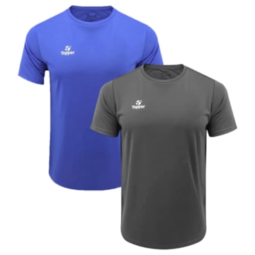 Kit 2 Camisetas Topper Faster Masculina