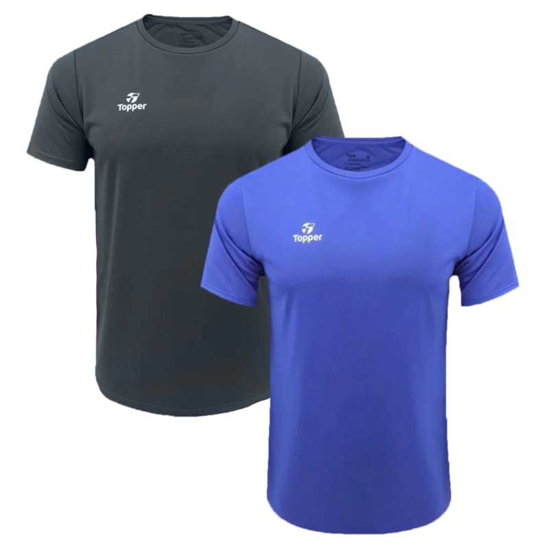 Kit 2 Camisetas Topper Faster Masculina