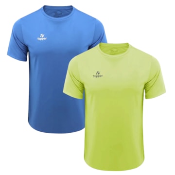 Kit 2 Camisetas Topper Faster Masculina