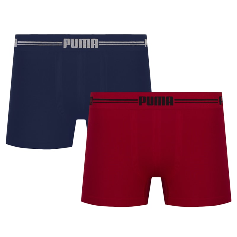 Kit 2 Cuecas Boxer Puma Sem Costura Infantil