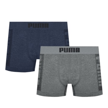 Kit 2 Cuecas Boxer Puma Sem Costura Masculina