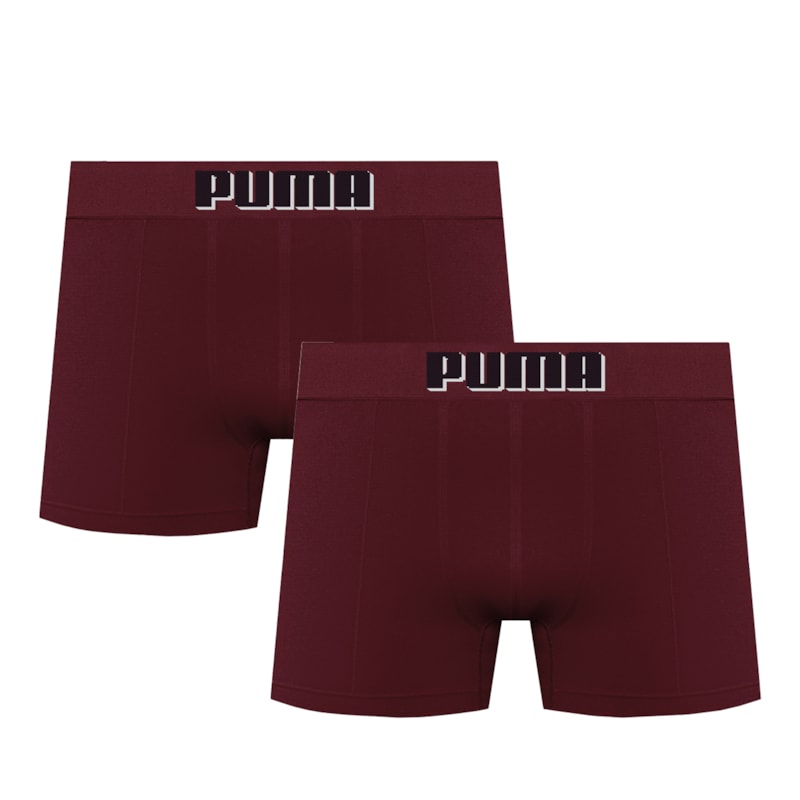 Kit 2 Cuecas Boxer Puma Sem Costura Masculina