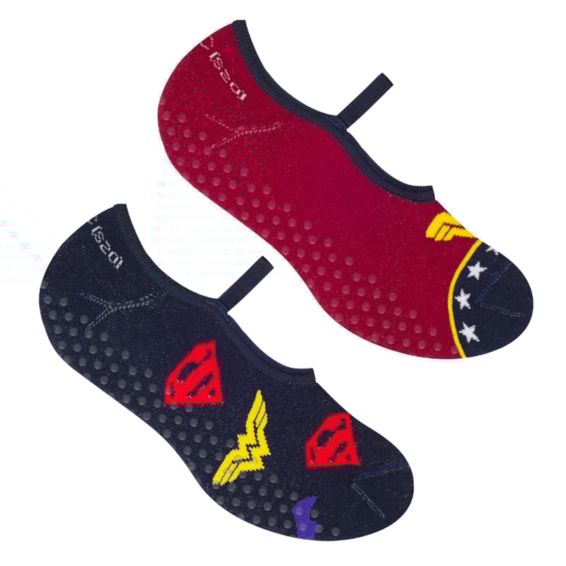 Kit 2 Pares de Meia Selene Liga da Justiça Feminina Kit 2 Pares de Meia Selene Liga da Justiça Feminina