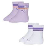 Kit 2 Pares De Meias Puma Cano Longo Infantil