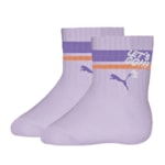 Kit 2 Pares De Meias Puma Cano Longo Infantil