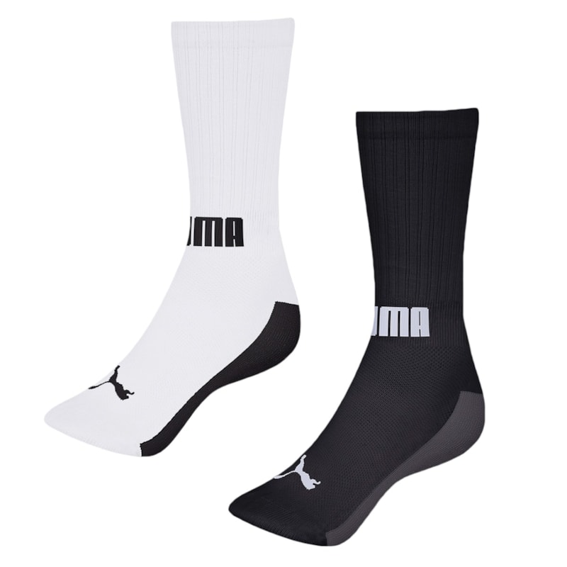 Kit 2 Pares de Meias Puma Esportiva Cano Longo Masculina