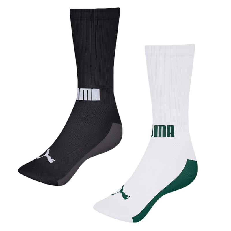 Kit 2 Pares de Meias Puma Esportiva Cano Longo Masculina