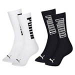 Kit 2 Pares De Meias Puma Esportiva Cano Longo Masculina