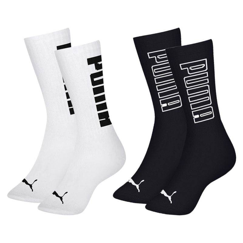 Kit 2 Pares De Meias Puma Esportiva Cano Longo Masculina