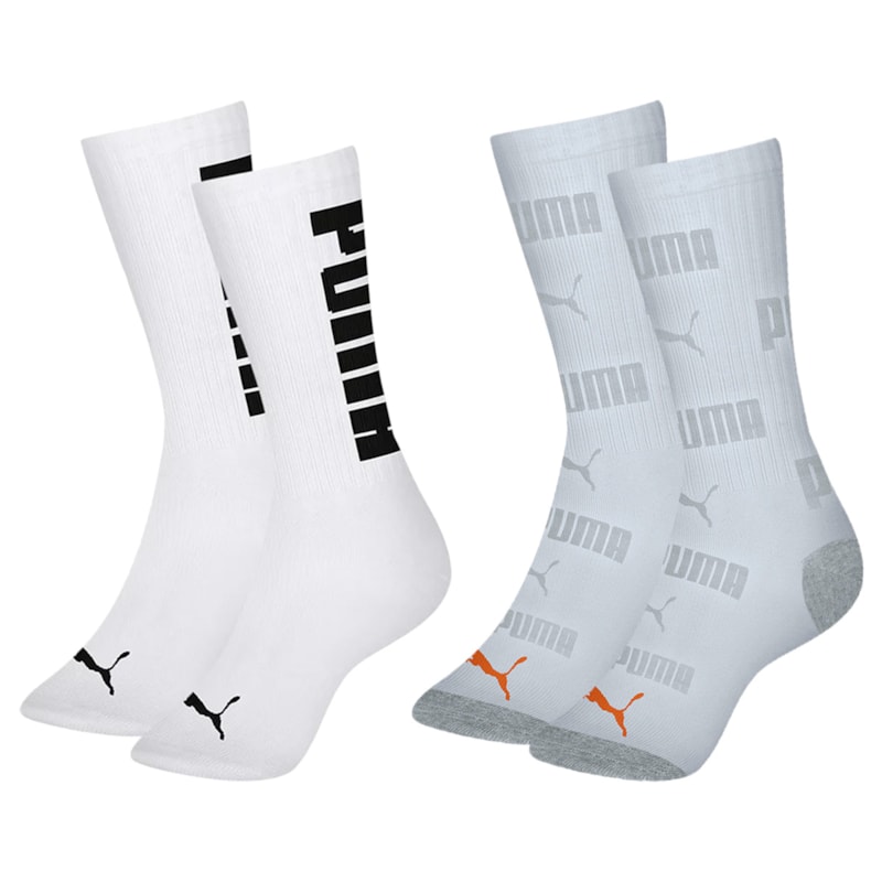 Kit 2 Pares De Meias Puma Esportiva Cano Longo Masculina