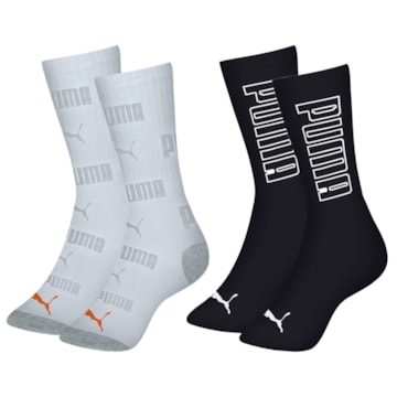 Kit 2 Pares De Meias Puma Esportiva Cano Longo Masculina