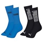 Kit 2 Pares De Meias Puma Esportiva Cano Longo Masculina