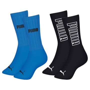 Kit 2 Pares De Meias Puma Esportiva Cano Longo Masculina