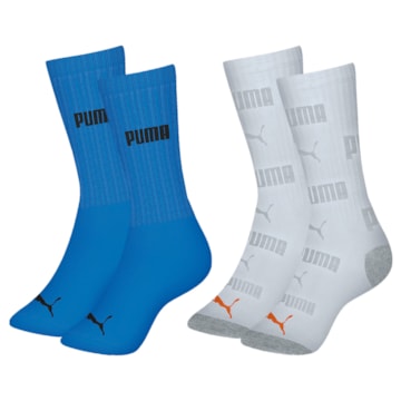 Kit 2 Pares De Meias Puma Esportiva Cano Longo Masculina