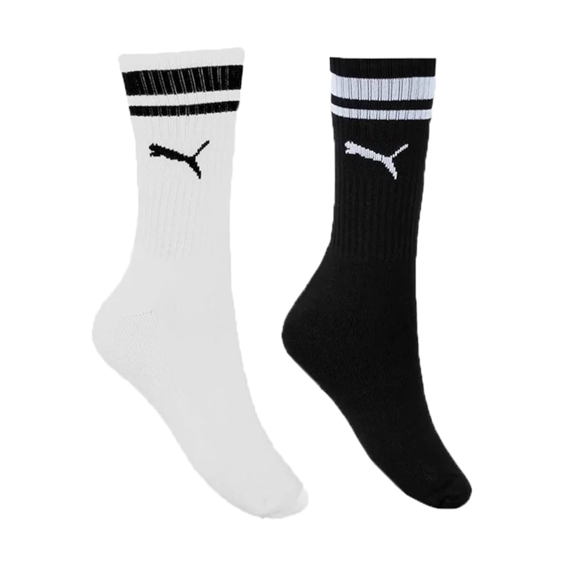 Kit 2 Pares de Meias Puma Esportiva Cano Longo Masculino Kit 2 Pares de Meias Puma Esportiva Cano Longo Masculino