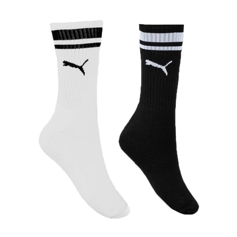 Kit 2 Pares de Meias Puma Esportiva Cano Longo Masculino