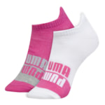 Kit 2 Pares de Meia Puma Sapatilha Infantil - Branco e Rosa