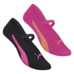 Kit 2 Pares de Meias Puma Sapatilha Pilates Feminina