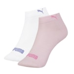 Kit 2 Pares de Meias Puma Sapatilha Small Logo Feminina