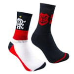 Kit 2 Pares de Meias Rikam Flamengo Masculina