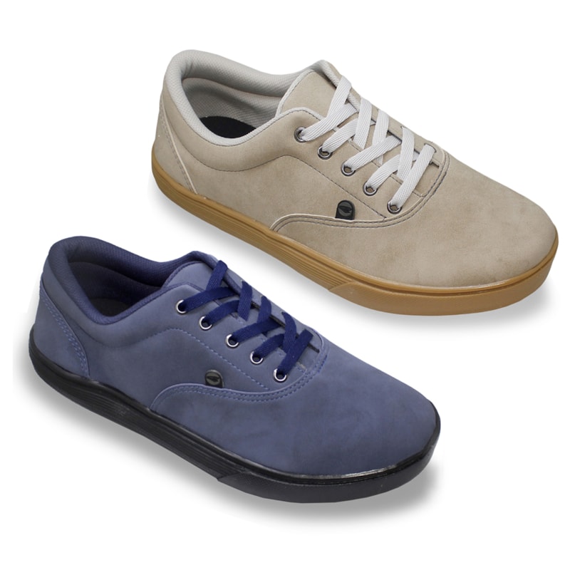 Kit 2 Pares de Tênis Dray Casual Masculino Kit 2 Pares de Tênis Dray Casual Masculino