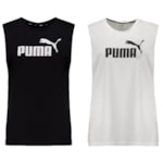 Kit 2 Regatas Cavada Puma Essentials Logo Feminina