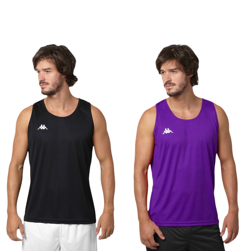 Kit 2 Regatas Kappa Basic Masculina