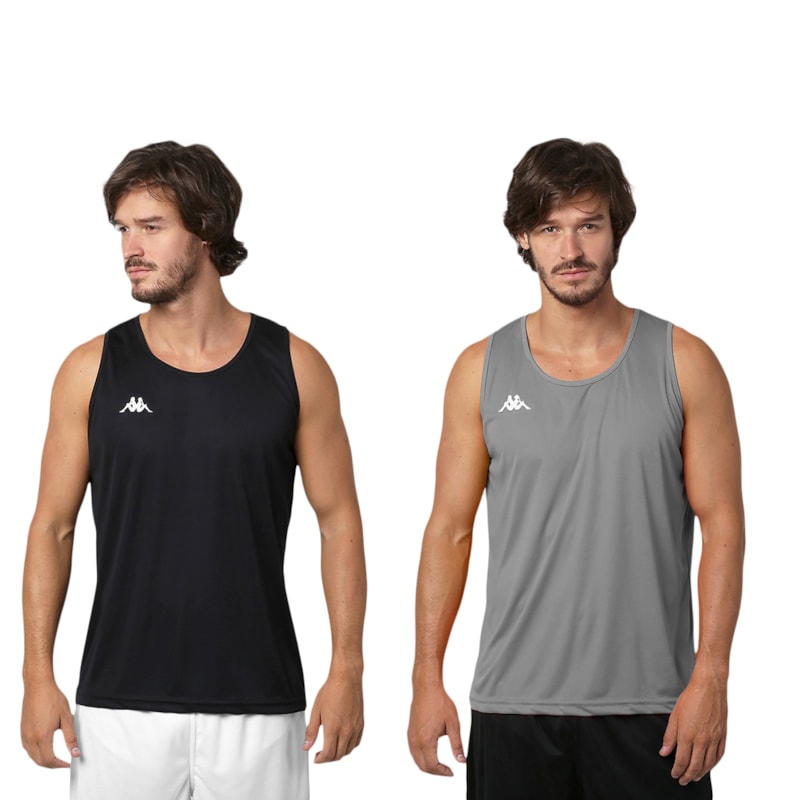 Kit 2 Regatas Kappa Basic Masculina