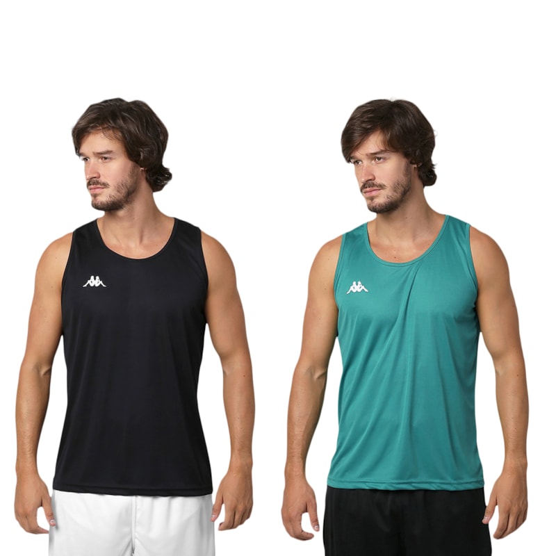 Kit 2 Regatas Kappa Basic Masculina