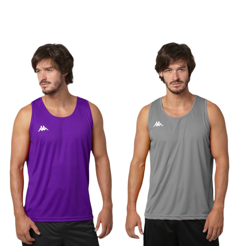 Kit 2 Regatas Kappa Basic Masculina