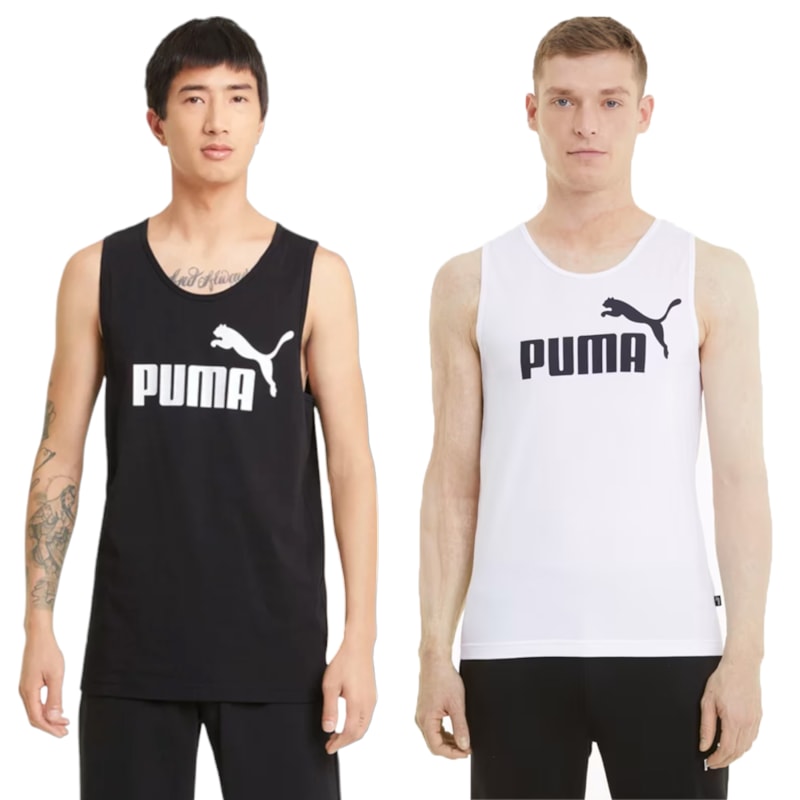 Kit 2 Regatas Puma Essentials Tank Masculina