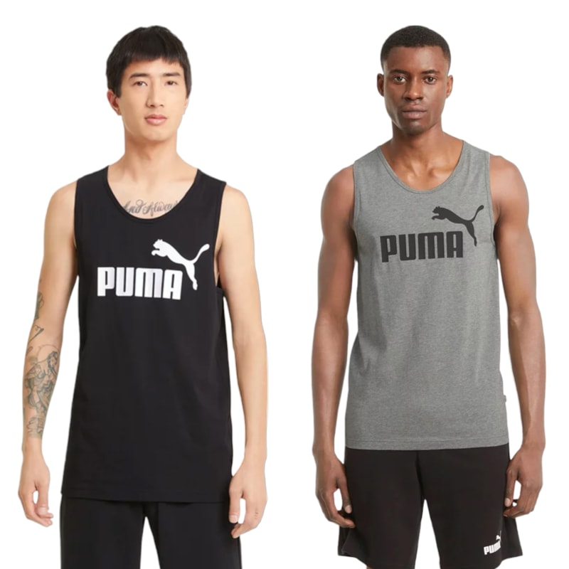 Kit 2 Regatas Puma Essentials Tank Masculina