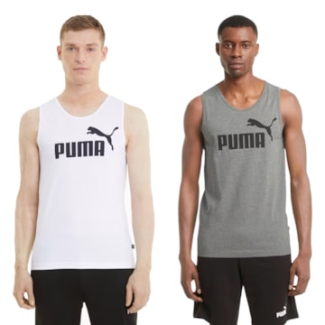 Kit 2 Regatas Puma Essentials Tank Masculina