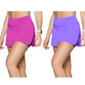 Kit 2 Shorts Saia Selene Fitness Feminino