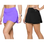 Kit 2 Shorts Saia Selene Fitness Feminino