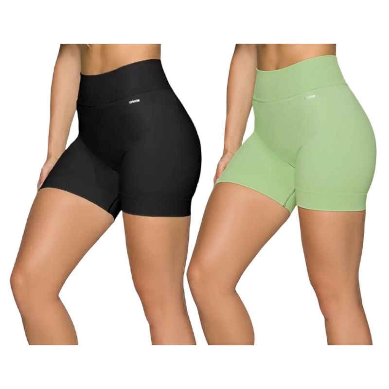 Kit 2 Shorts Selene Sem Costura Feminino