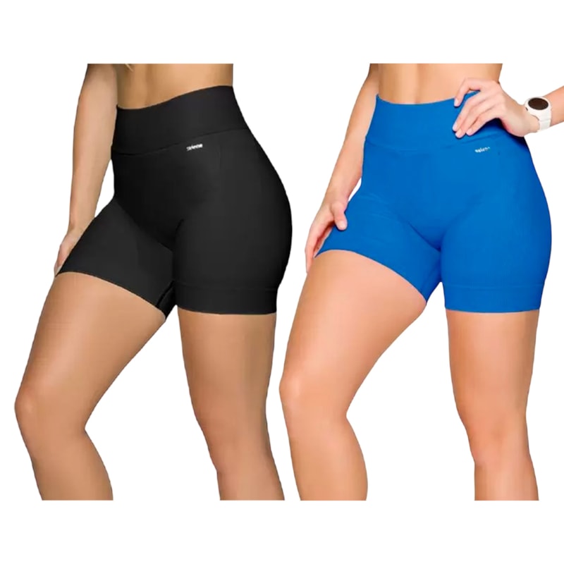 Kit 2 Shorts Selene Sem Costura Feminino