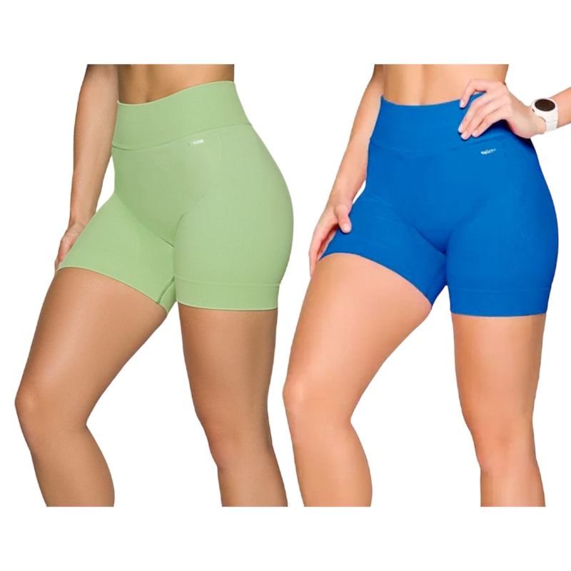 Kit 2 Shorts Selene Sem Costura Feminino